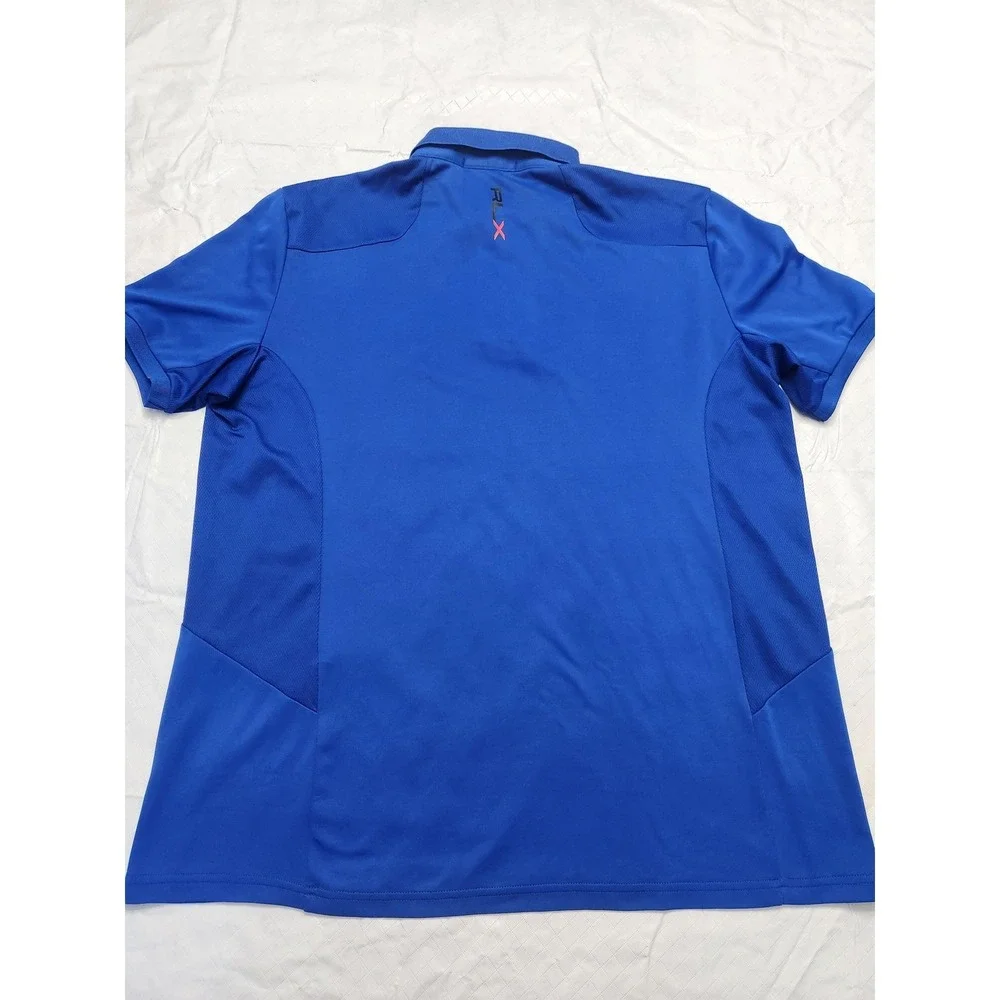 RLX Ralph‎ Lauren Polo Shirt Mens XL Blue Solid Golf Performance Jersey Stretch